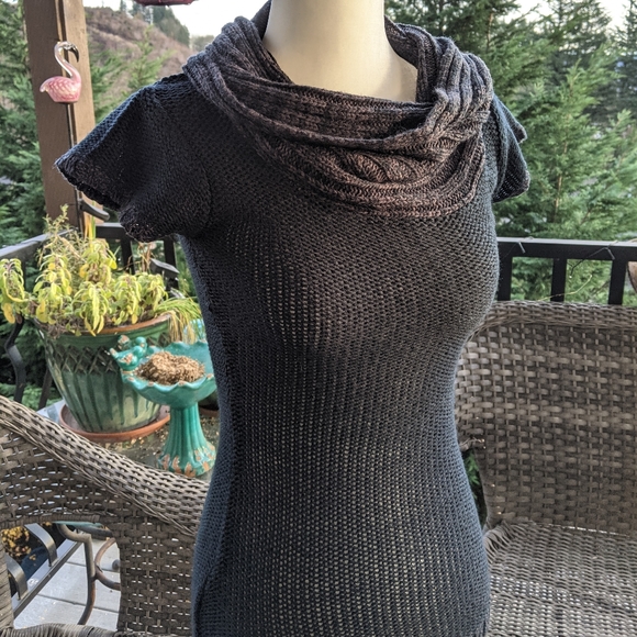 Cowl Neck Mini Dress - Picture 2 of 7
